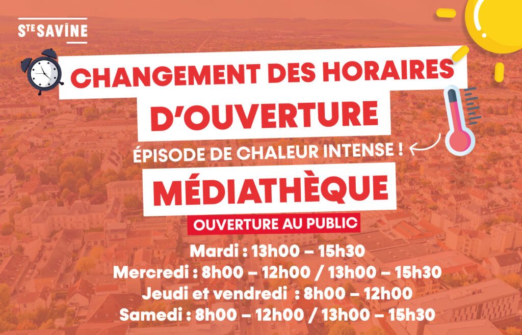 changement horaire mediatheque