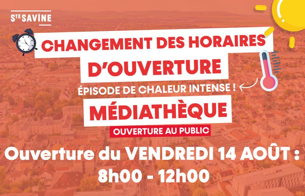 changement horaire mediatheque15aout