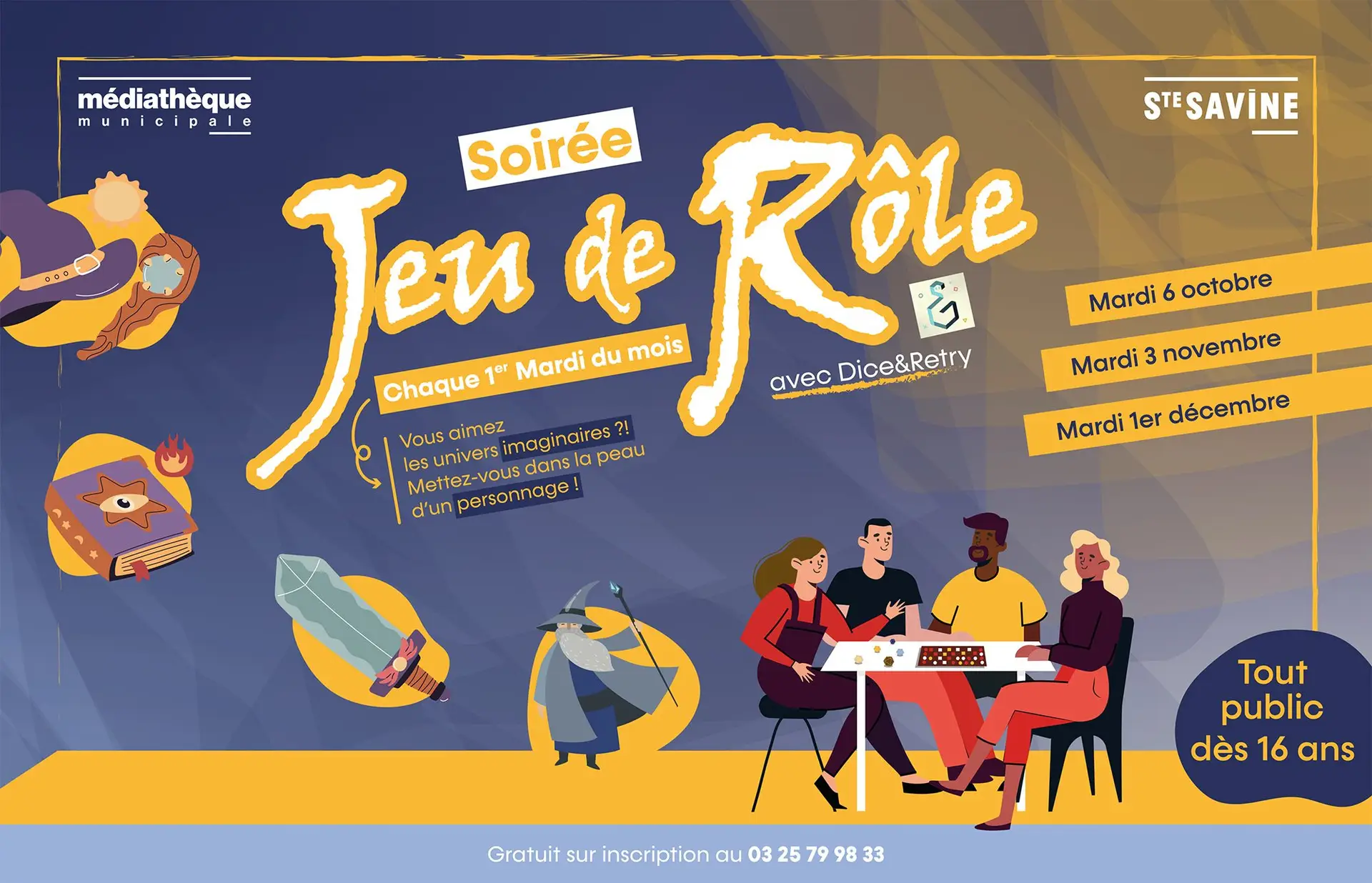 affiche soiree jeu de role rs